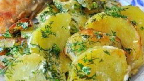 картофель в сливках