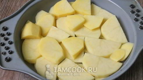 картошка с грибным фаршем в духовке