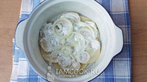 картошка со сметаной и чесноком в духовке