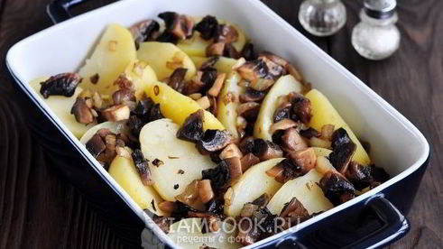 картошка в сметане с сыром в духовке