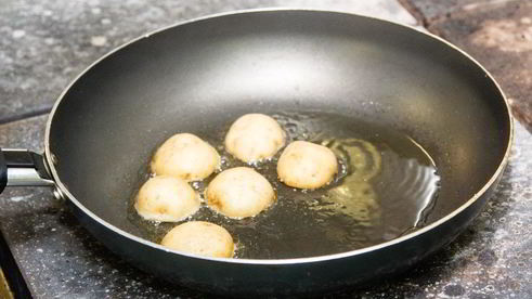 мини-картофель с лисичками