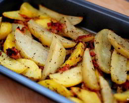 Пряный картофель с беконом