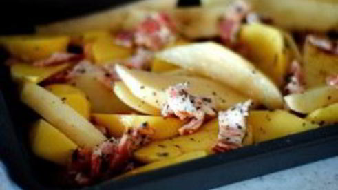 пряный картофель с беконом