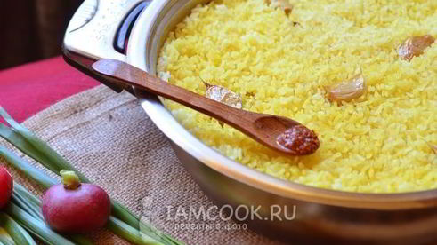 рис на сковороде