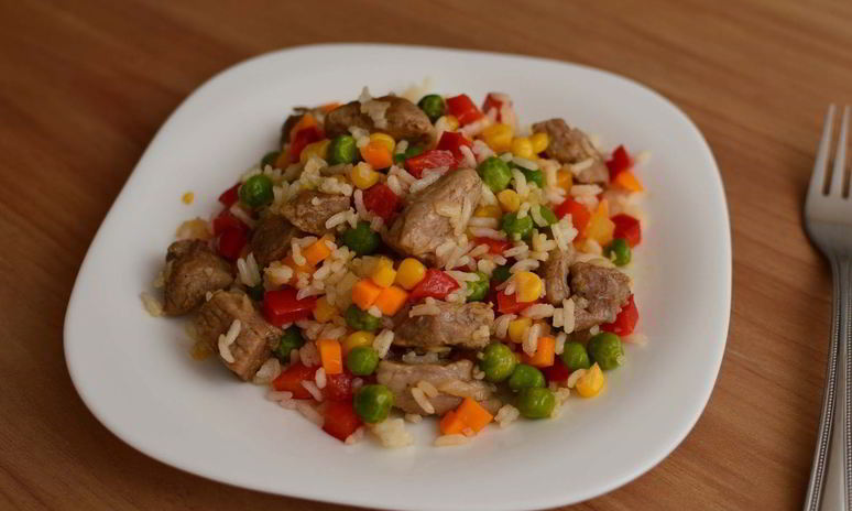 Рецепт риса со свининой