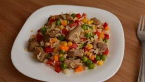 рис со свининой
