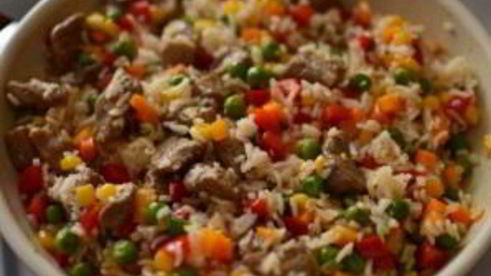 рис со свининой