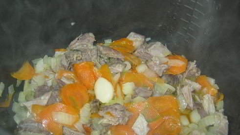 рис жасмин с лесными шампиньонами и говядиной