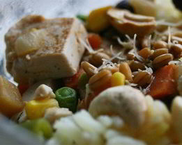 Вегетарианский рис с тофу