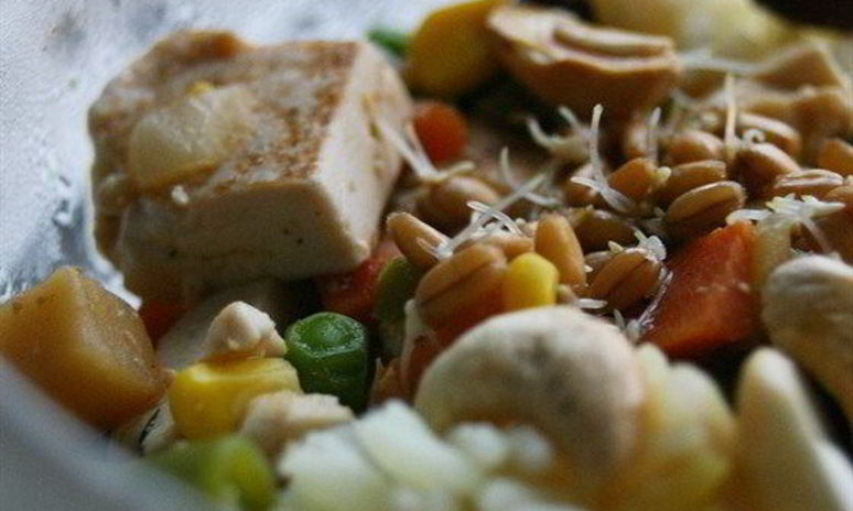 Рецепт вегетарианского риса с тофу