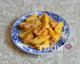 Жареная картошка с мясом