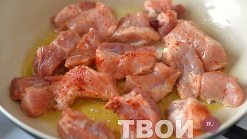 жареная картошка с мясом