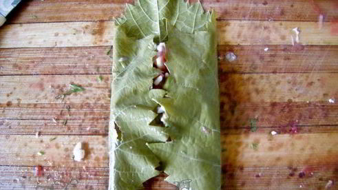 долма с курицей и кедровыми орешками