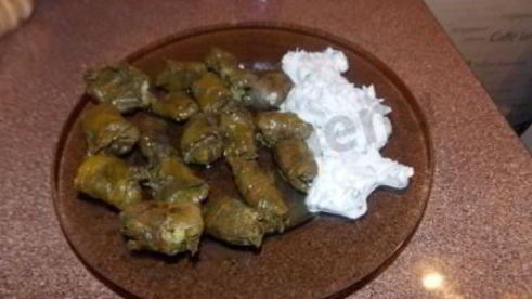 долма с мятой и круглым рисом