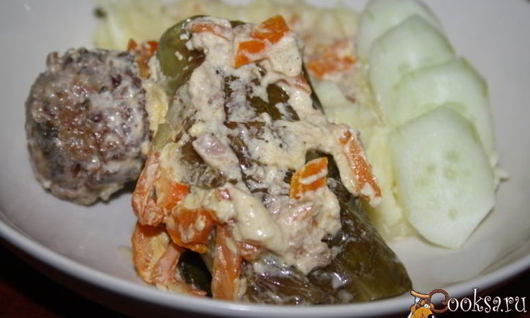 Рецепт голубцов из молодой капусты с говядиной и красным рисом рубин