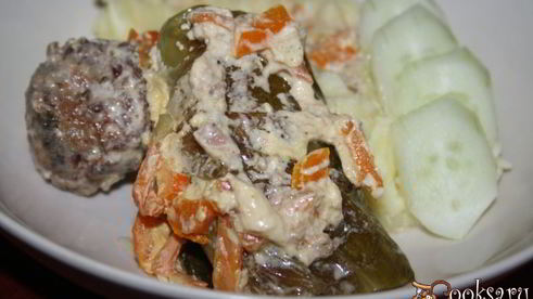 голубцы из молодой капусты с говядиной и красным рисом рубин