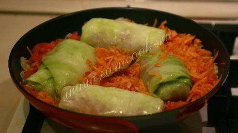 голубцы с фаршем и рисом