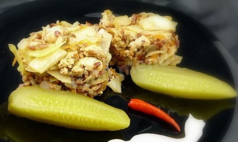 Рецепт ленивых голубцов с куриным фаршем в мультиварке