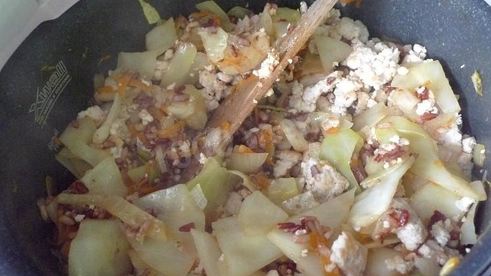 ленивые голубцы с куриным фаршем в мультиварке