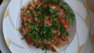 Ленивые голубцы с вешенками