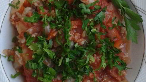 ленивые голубцы с вешенками