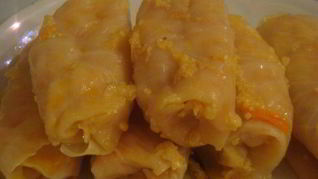Постные голубцы с кукурузной крупой