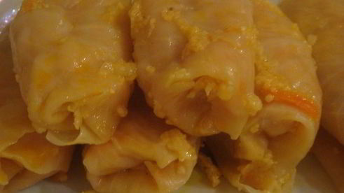 постные голубцы с кукурузной крупой