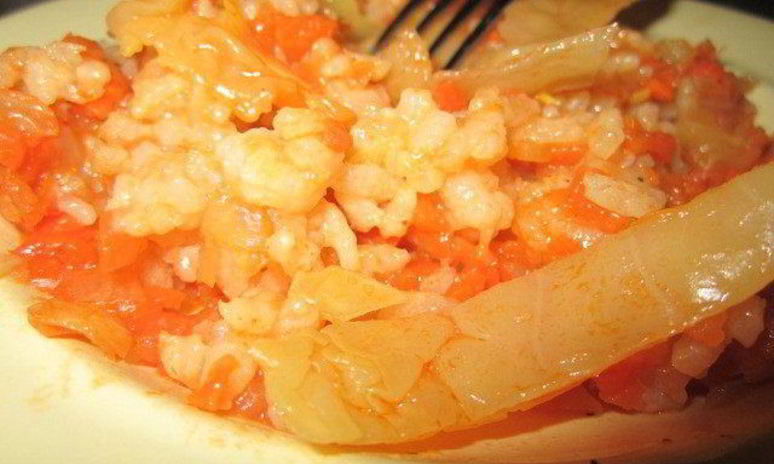 Рецепт постных ленивых голубцов