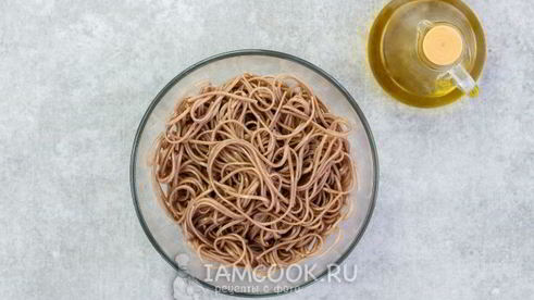 гречневая лапша с овощами