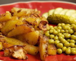 Белые грибы с картошкой