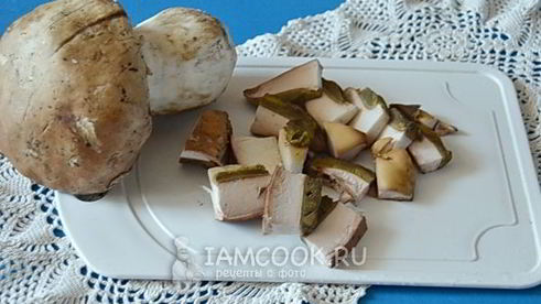 белые грибы в сметане