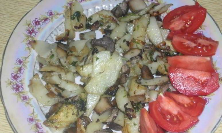 Рецепт белых грибов жареных с картошкой