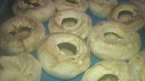 фаршированные грибы с картофелем