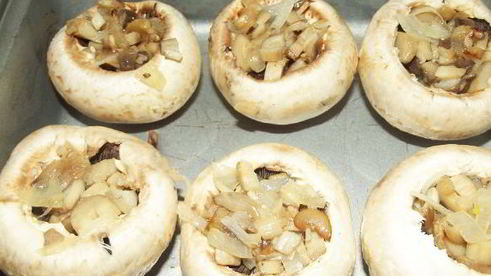 фаршированные грибы с сыром в духовке