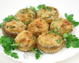 Фаршированные шампиньоны с фаршем