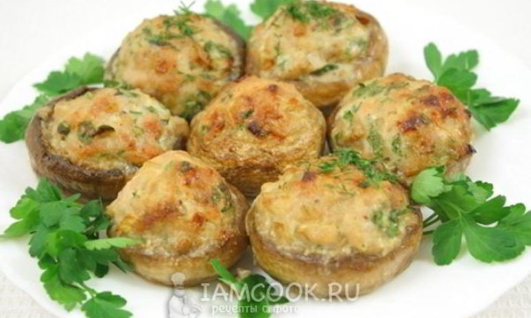 Рецепт фаршированных шампиньонов с фаршем