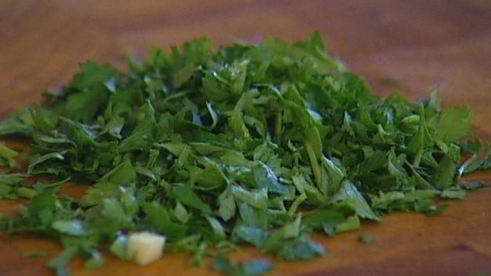 грибы, фаршированные перловкой