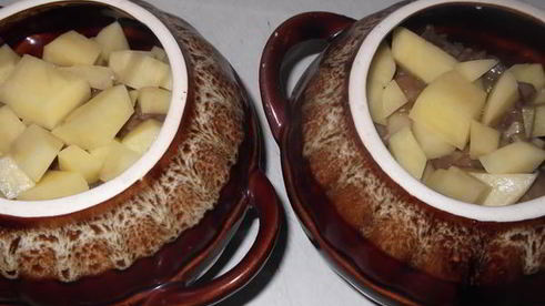 грибы с картофелем способом огратен