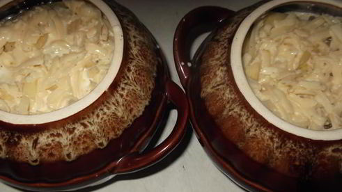 грибы с картофелем способом огратен