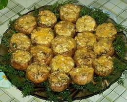 Грибы, запеченные под сыром