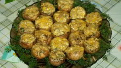 грибы, запеченные под сыром