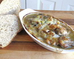 Грибы запеченные в сметане