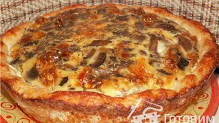 Куриное лукошко с грибным омлетом