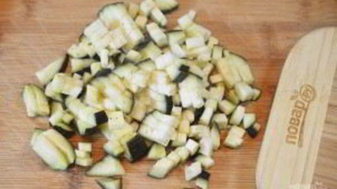 лисички с баклажанами жареные