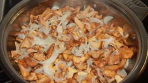 лисички, запеченные в духовке