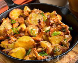 Лисички жареные с картошкой