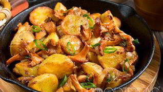 Лисички жареные с картошкой