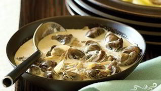 Опята жареные со сметаной