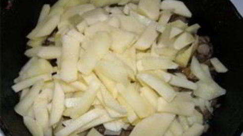 подберезовики, жареные с картофелем