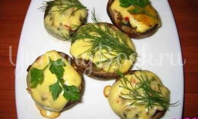 Рецепт шампиньонов фаршированных цуккини и сыром